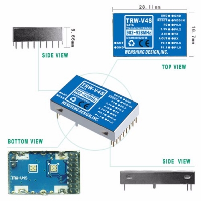 900MHz Tranceiver Module {@ns_text3} - UHF RFID Product Detail Image - WENSHING Electronics