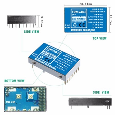800~928MHz Tranceiver Module {@ns_text3} - UHF RFID 產品詳細圖 - 文星電子