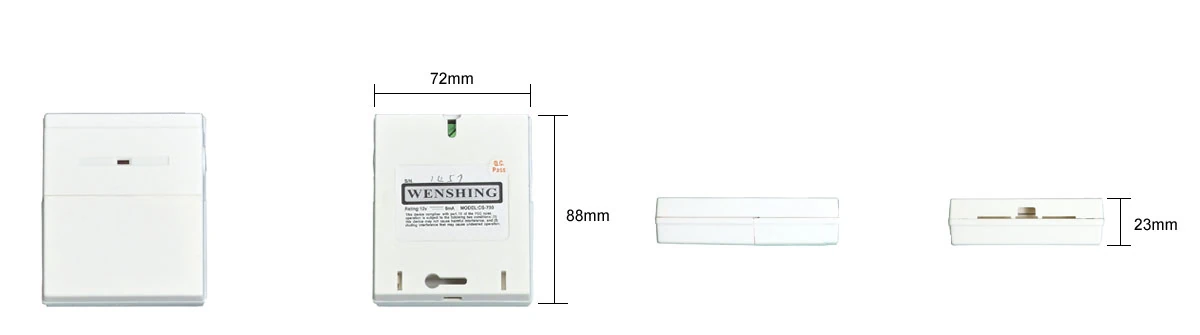 Dimensions - 433MHz wireless remote control receiver CS-732