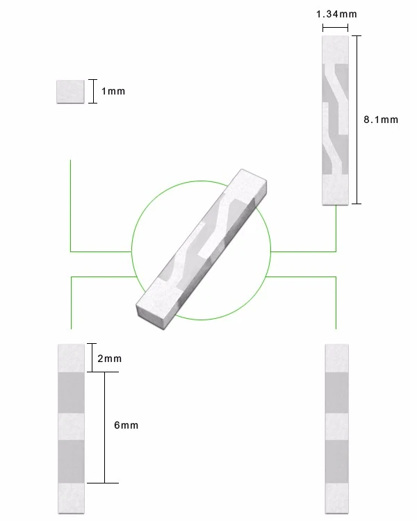 Product appearance - 2.4GHz ceramic chip antenna WS-ANTSMD2G4-248