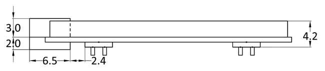 厚度尺寸圖－UHF RFID讀寫模組 WS-RFIDONQ