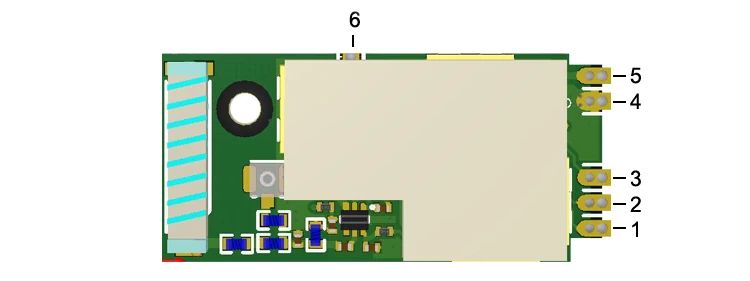接腳定義圖－LoRa無線傳輸模組 TRW-LORA20UARTC