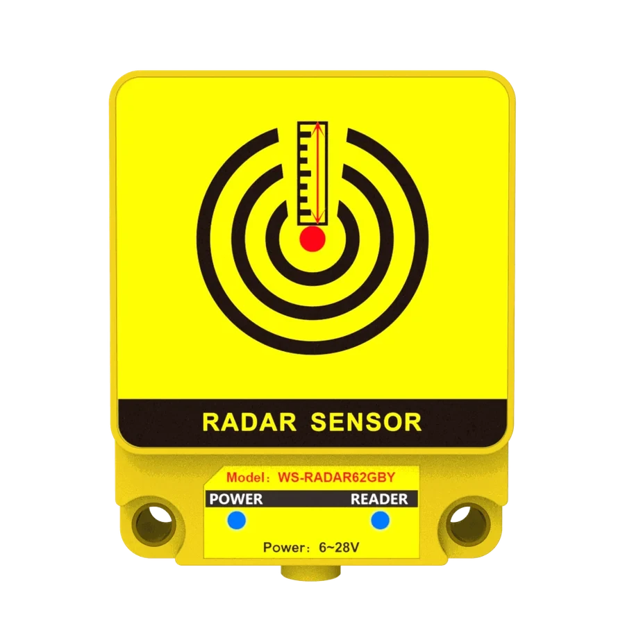 WS-RADAR62GBY 62GHz mmWave industrial radar sensor front view