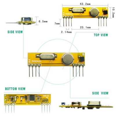 3.0V低電壓ASK/OOK高感度接收模組 RWS-434N-LV｜433.92MHz無線接收模組 RWS-434N-LV-2RWS-434N-LV-3RWS-434N-LV-6 - 產品詳細圖 - 文星電子